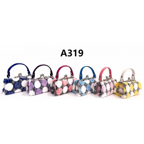 Lipstick Case - Fuzzy Polka Dots Print  - 12PCS/PACK - LS-A319